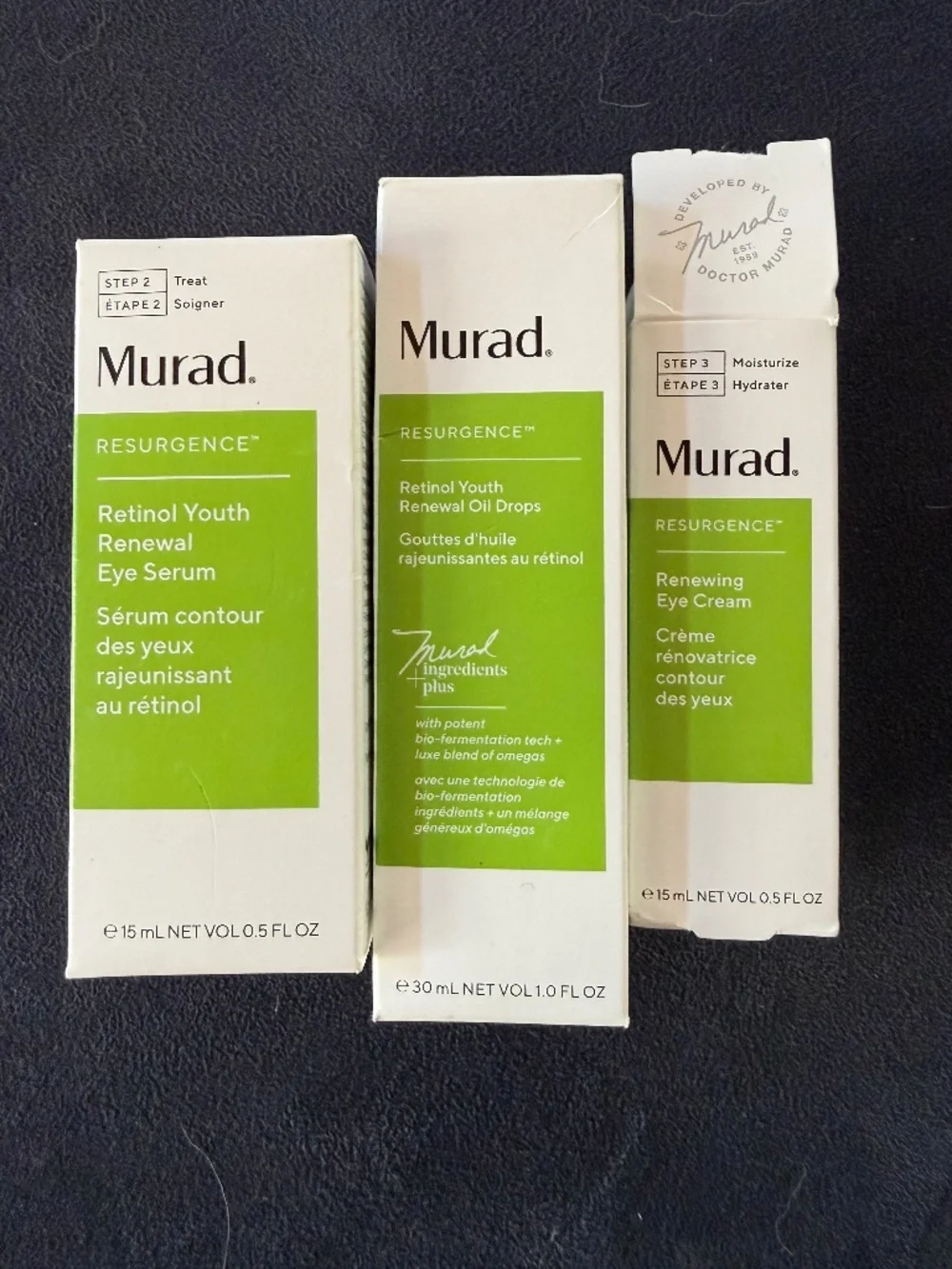 Murad Resurgence Complete Eye Care Set — 3 Piece Bundle NIB